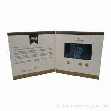 4.3-inch LCD Screen Christmas Greeting Video Brochure Greeting Card for Russia Market